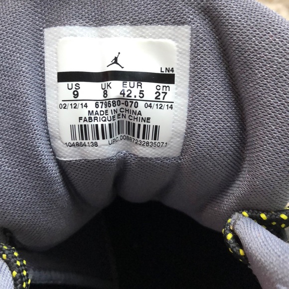 Nike Air Jordan Flight Remix Black Yellow - Picture 5 of 6